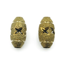 Oval perforado 8x15 mm de laton para collar y pulsera