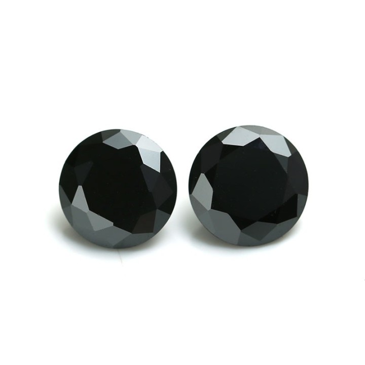 Black Gema Moissanite Redonda 6.5mm (1 Ct) C/certificado