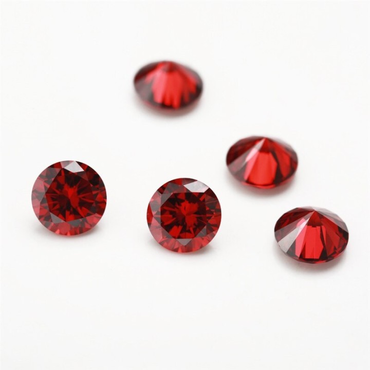 Garnet Gema Moissanite Redonda 6.5mm (1 Ct) C/certificado