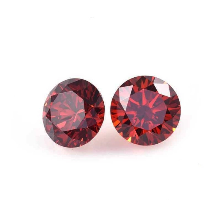Garnet Gema Moissanite Redonda 6.5mm (1 Ct) C/certificado