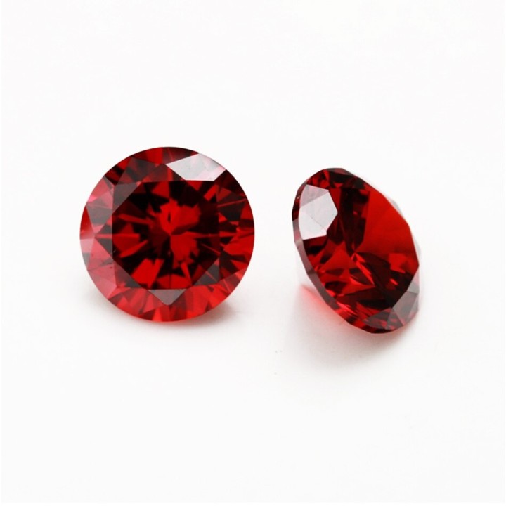 Garnet Gema Moissanite Redonda 6.5mm (1 Ct) C/certificado