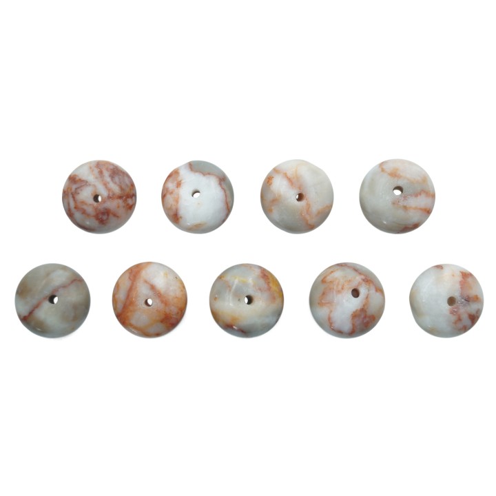 Piedra Natural 10x5mm Rondel Red Picaso Jasper