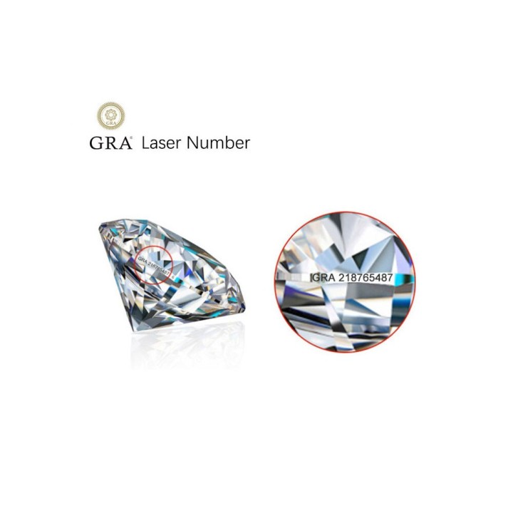 Champagne Gema Moissanite Redonda 6.5mm (1 Ct) C/certificado