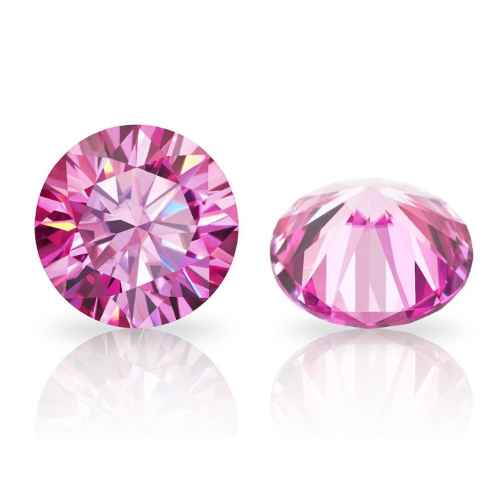 Rose Gema Moissanite Redonda 6.5mm (1 Ct) C/certificado