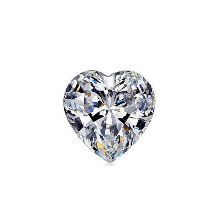 Corazón Gema Moissanite 6.5mm (1 Ct) Color D C/certificado