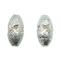 Oval perforado 8x15 mm de laton para collar y pulsera