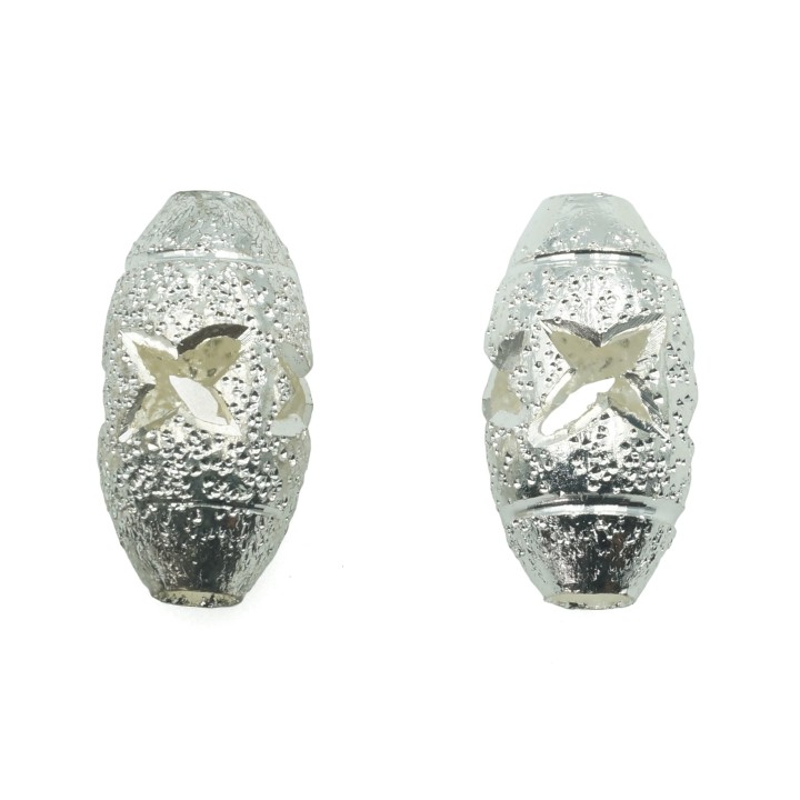 Oval perforado 8x15 mm de laton para collar y pulsera