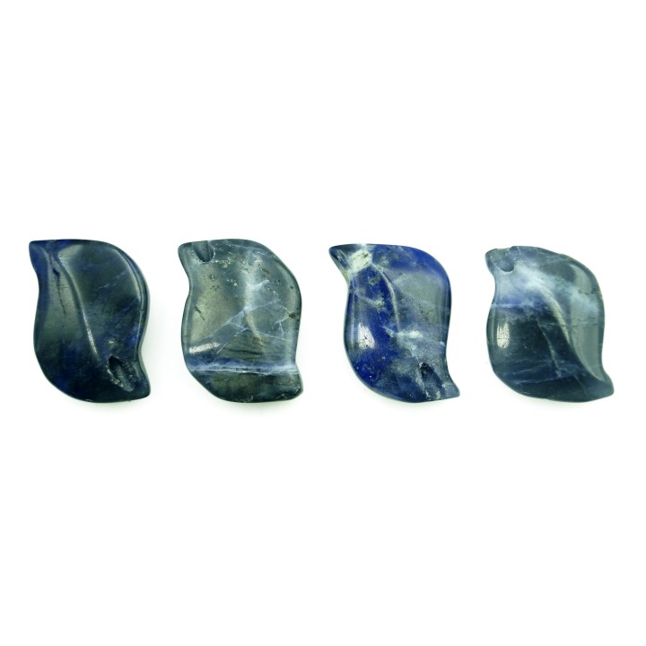 Piedra Natural 11x15mm Hoja Curva Sodalite