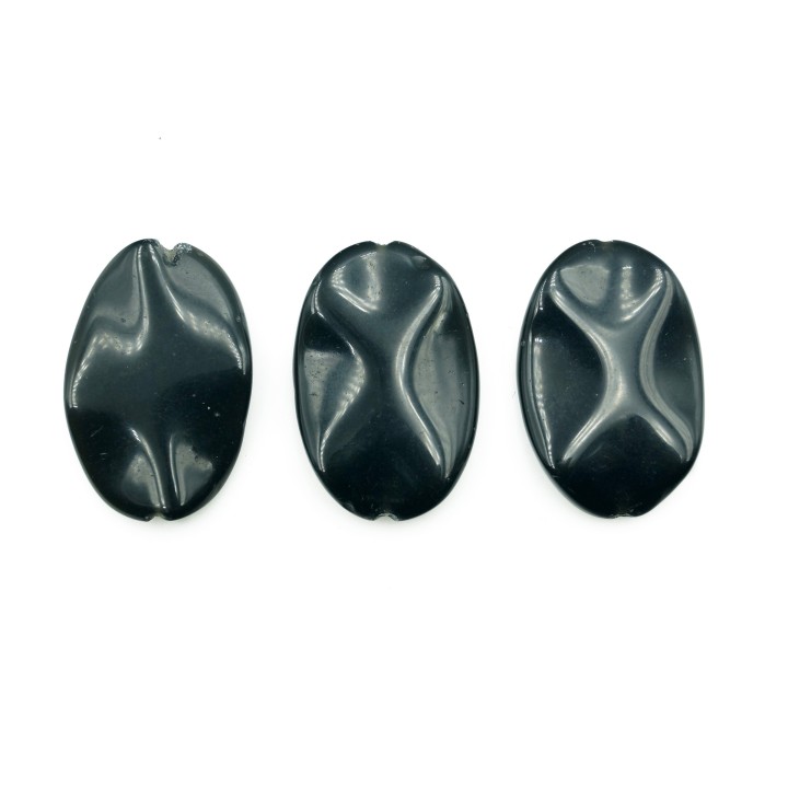 Piedra Natural 20x30mm Oval Black Obsidiana