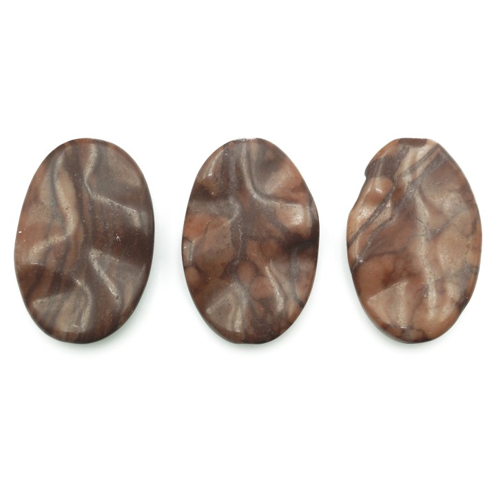 Piedra Natural 20x30mm Oval Coco Jasper