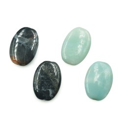 Piedra Natural 18x25mm Oval Black God Amazonite
