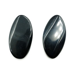 Piedra natural 30x25mm Oval Black Agate