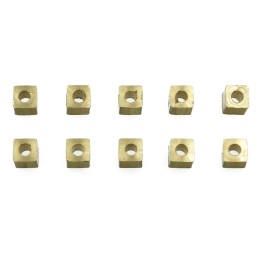 Cubo perforado 3 mm de laton para collar y pulsera