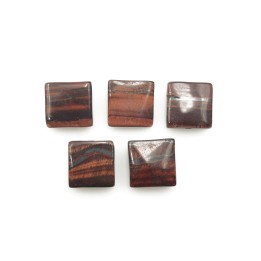 Piedra Natural 12mm Cuadro Ojo de Tigre
