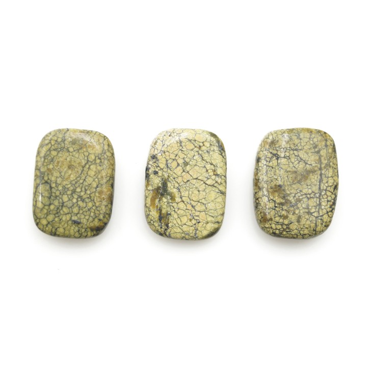 Piedra Natural 13x18mm Rectangulo Piel de Serpiente