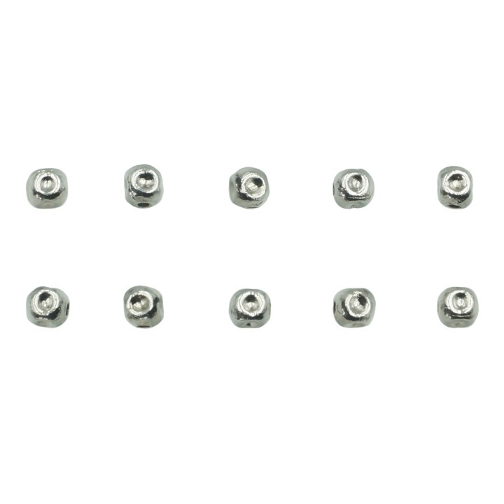 Cubo perforado 2.4 mm de laton para collar y pulsera