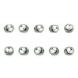 Cubo perforado 4 mm de laton para collar y pulsera