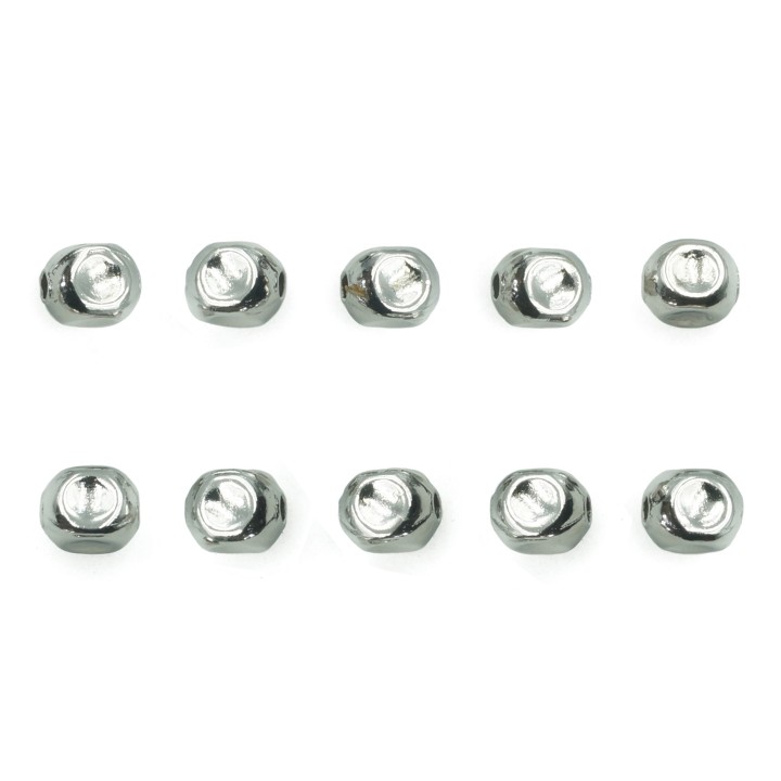 Cubo perforado 4 mm de laton para collar y pulsera