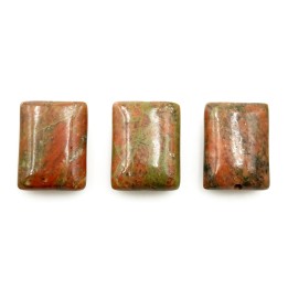 Piedra Natural 12x16x5mm Rectangulo Epidot
