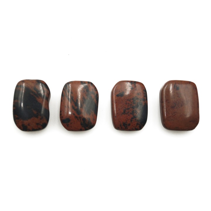 Piedra Natural 10x14x5mm Rectangulo Mahogany