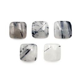 Piedra Natural 14mm Cuadro Black Rutilated