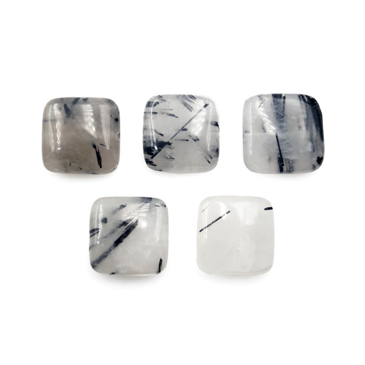Piedra Natural 14mm Cuadro Black Rutilated