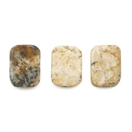 Piedra Natural 19x13mm Rectangulo Brioche Agate