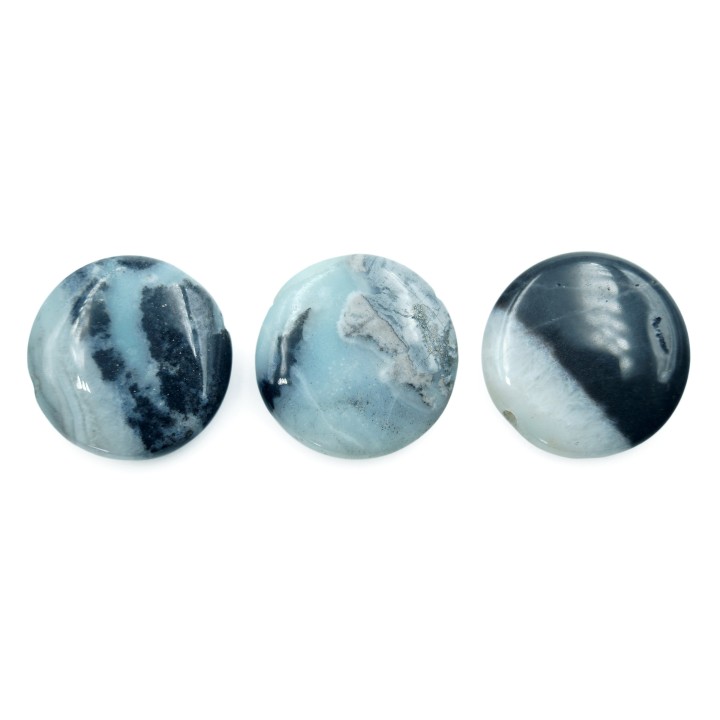 Piedra Natural 20mm Luneta Black Gold Amazonite