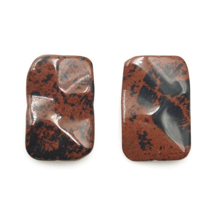 Piedra Natural 20x30x6mm Rectangulo Mahogany