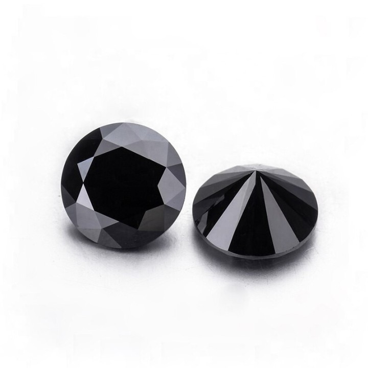 Negro Moissanite Redonda 5mm (0.5 Ct) C/certificado