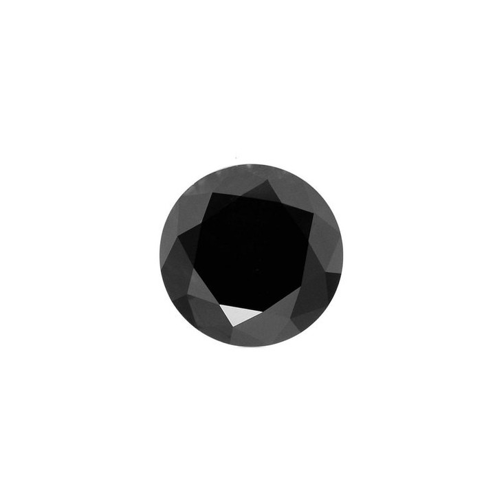 Negro Moissanite Redonda 5mm (0.5 Ct) C/certificado