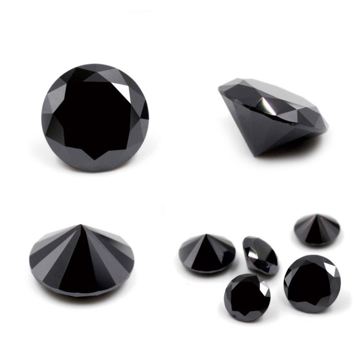 Negro Moissanite Redonda 5mm (0.5 Ct) C/certificado