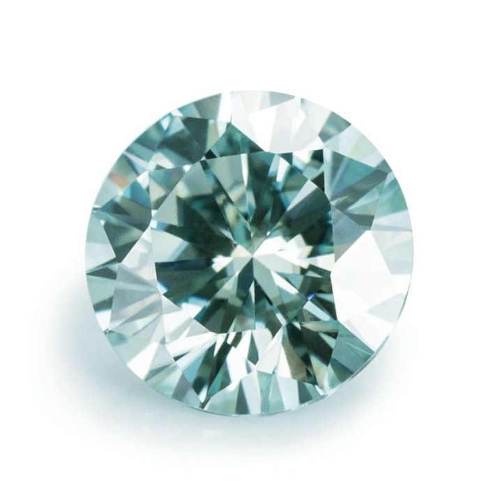 Azul Moissanite Redonda 5mm (0.5 Ct) C/certificado