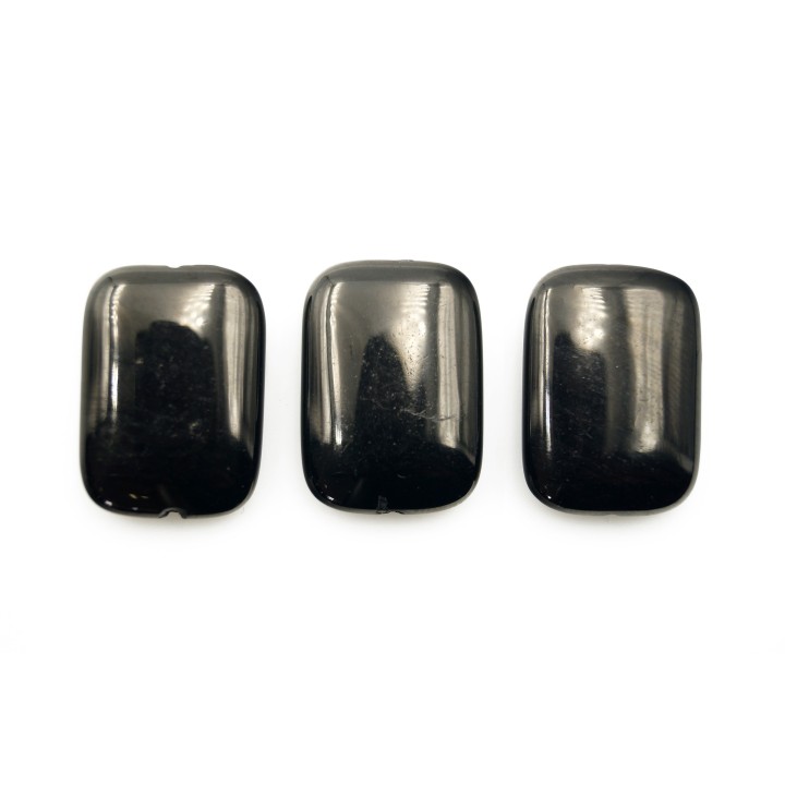 Piedra Natural 18x25mm Rectangulo Black Stone