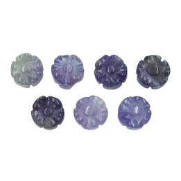 Piedra Natural 9mm Flor Amatista