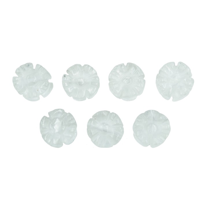 Piedra Natural 9mm Flor Cristal