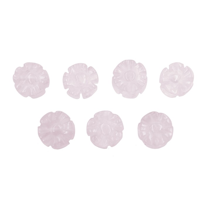 Piedra Natural 9mm Flor Rosa Quartz