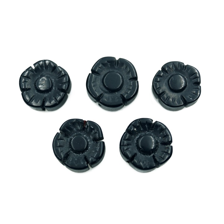Piedra Natural 12x5mm Flor Black Obsidiana