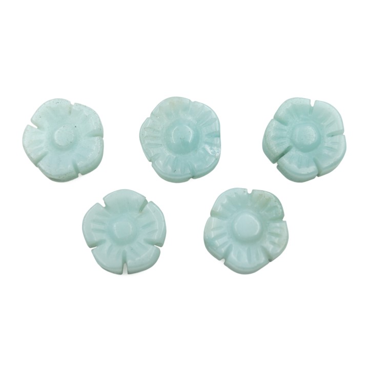 Piedra Natural 12x4mm Flor Amazonite