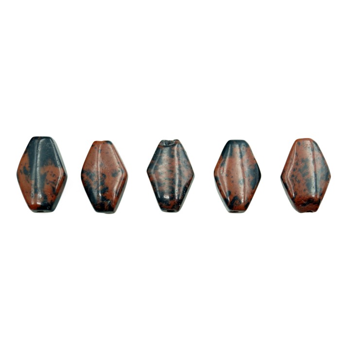 Piedra Natural 8x12x4mm Rombo Mahogany