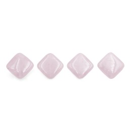 Piedra Natural 14mm Rombo Rosa Quartz