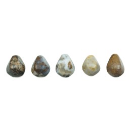 Piedra Natural 8x12mm Lagrima Facetada Abombada Brioche Agate
