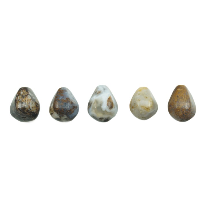 Piedra Natural 8x12mm Lagrima Facetada Abombada Brioche Agate
