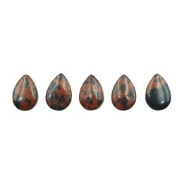 Piedra Natural 8x12x5mm Lagrima Plana Mahogany