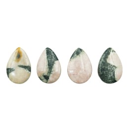 Piedra Natural 12x18x5mm Lagrima Plana Porphyri Jasper