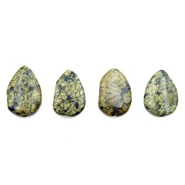 Piedra Natural 8x12x4mm Lagrima Plana Piel de Serpiente