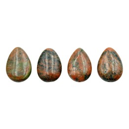 Piedra Natural 10x15x5mm Lagrima Plana Epidot
