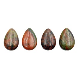 Piedra Natural 12x8x5mm Lagrima Plana Epidot
