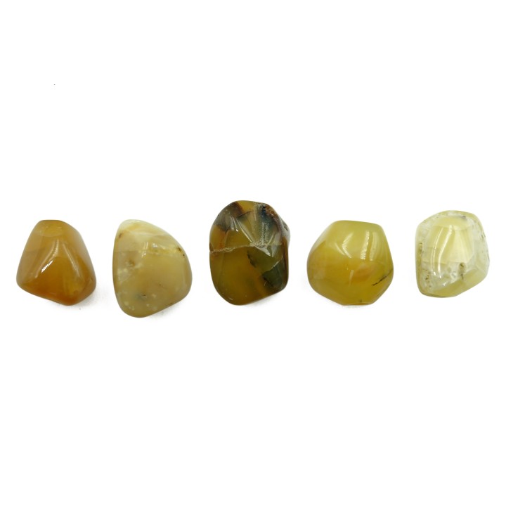 Piedra Natural 9mm Deforme Miel Jade