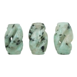 Piedra Natural 15x25mm Barril Plano Kiwi Stone